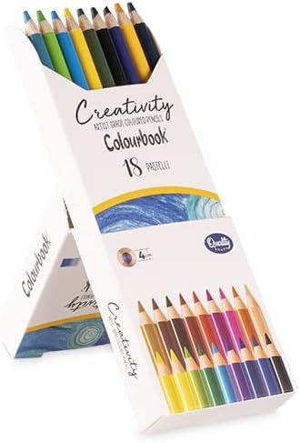 Colourbook Creativity - Stand Box da 18 Matite A Pastello Colorate