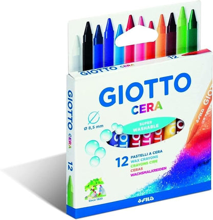 Giotto - Pastelli a Cera in Astuccio da 12 Colori