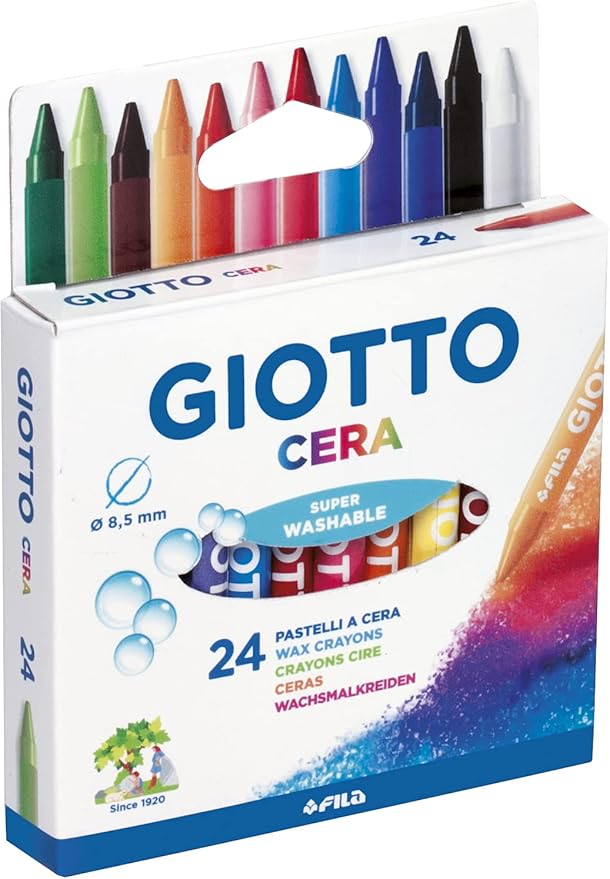 Giotto - Pastelli a Cera in Astuccio da 24 Colori