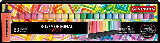 STABILO BOSS ORIGINAL Desk-Set  23 Colori assortiti 9 Neon + 14 Pastel