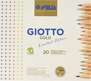 Giotto- Fila Astuccio Metallo 20 Gold Diametro Mina 3,8Mm Pastelli A Matita Gioco