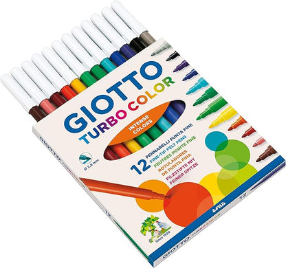 Giotto Turbo Color 12 Pennarelli Punta Fine