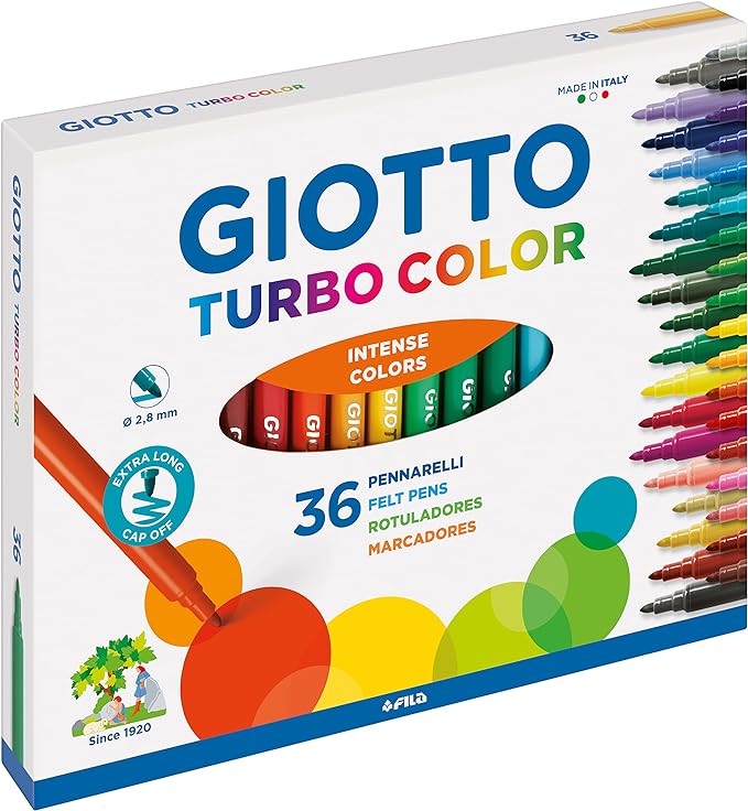 Giotto Turbo Color 36 Pennarelli Punta Fine