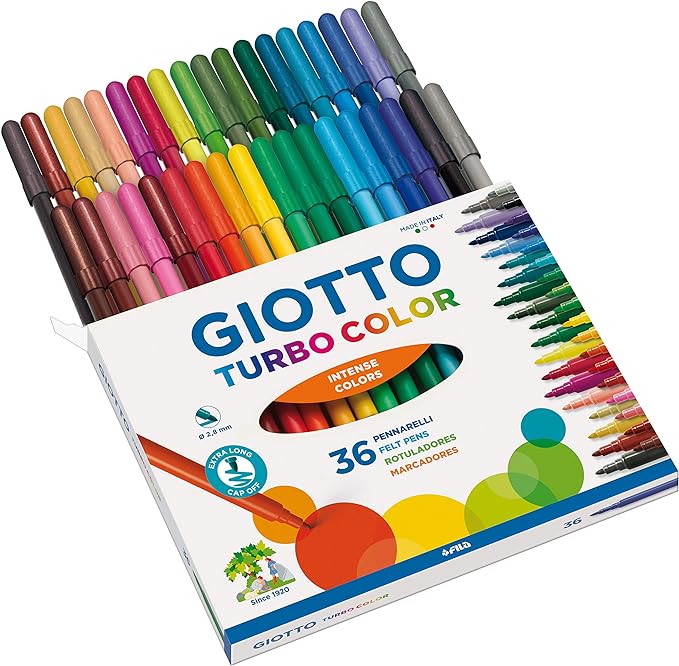 Giotto Turbo Color 36 Pennarelli Punta Fine