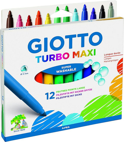 GIOTTO Turbo Maxi 12 Pennarelli, Multicolore