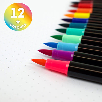 Brush Markers, il Set di 12 Pennarelli