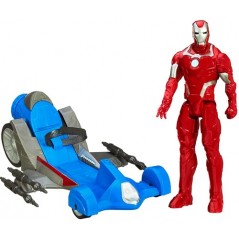 AVENGERS IRON MAN 30 CM CON VEICOLO HASBRO