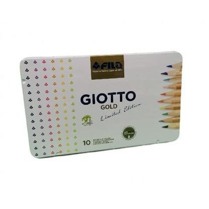 Giotto- Fila Astuccio Metallo 10 Gold Diametro Mina 3,8Mm Pastelli A Matita Gioco